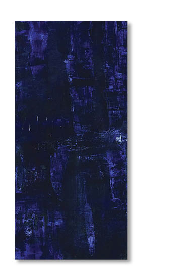 Blaues Acrylbild. Abstrakt. Detailansicht.