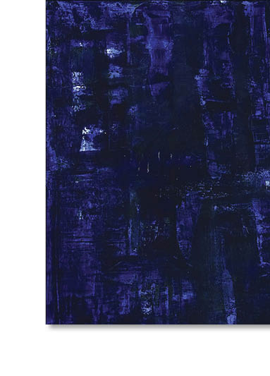 Blaues Acrylbild. Abstrakt.